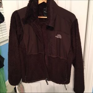 North Face Brown Fuzzy Jacket
