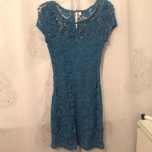 Blue lace dress