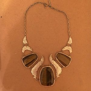 Kendra Scott Ignacia Tigers Eye Gold Necklace
