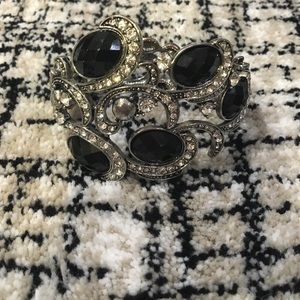 Black and silver cocktail cuff