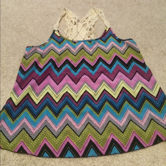 Colorful chevron tank top