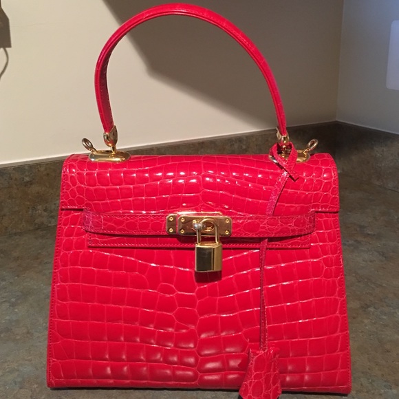 Maraolo Handbags - MARAOLO,ITALIAN,COCCODRILLO, KELLY BAG STYLE PURSE