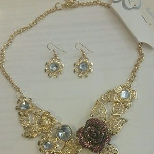 Statement Necklace with Earrings