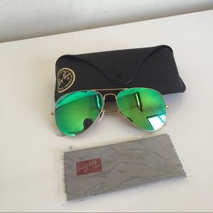 Ray-ban flash lenses - green aviators