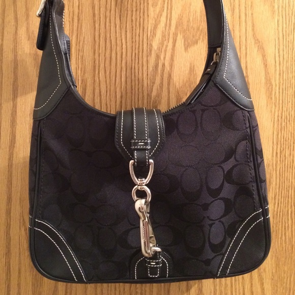 COACH Black Signature Shoulder Bag