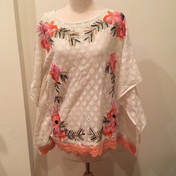 Embroidered lace top from Anthropolgie!