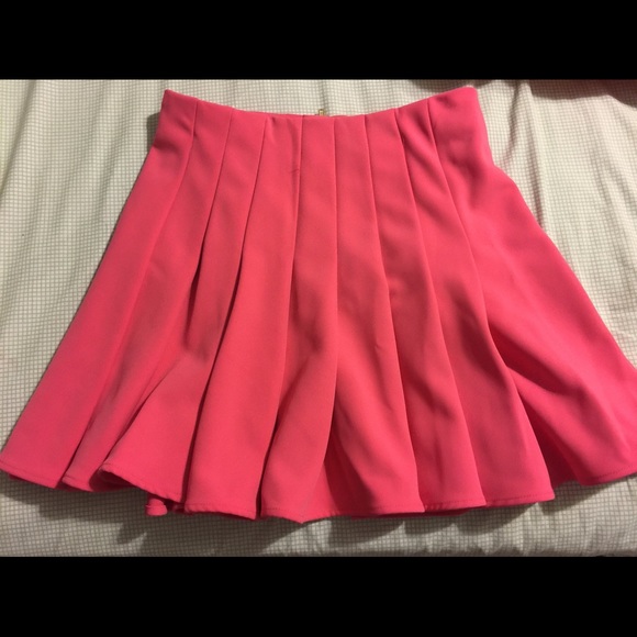 Pink ruffled skirt