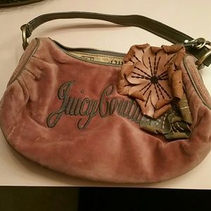 Juicy Couture with leather pink and grey purse bag