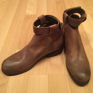 Free People Brown Leather Booties