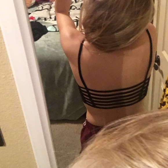 black bralette