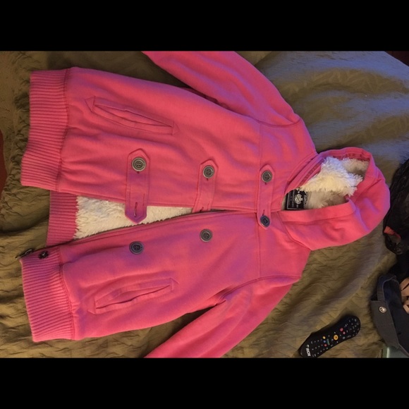 VICTORIAS SECRET PINK FUR HOODIE✨