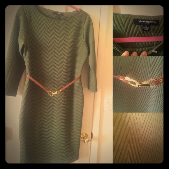 Olive green dress NWOT