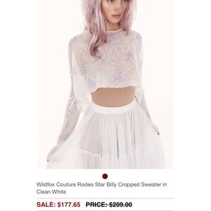Wildfox crop star sweater
