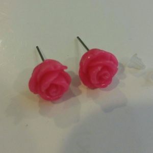Rose Earrings - NWOT