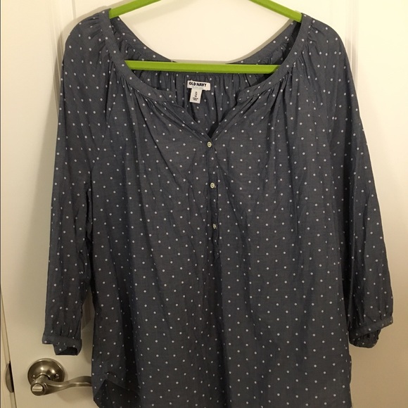 Polka Dot Chambray Old Navy Top