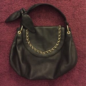 BCBG Maxazria black leather handbag