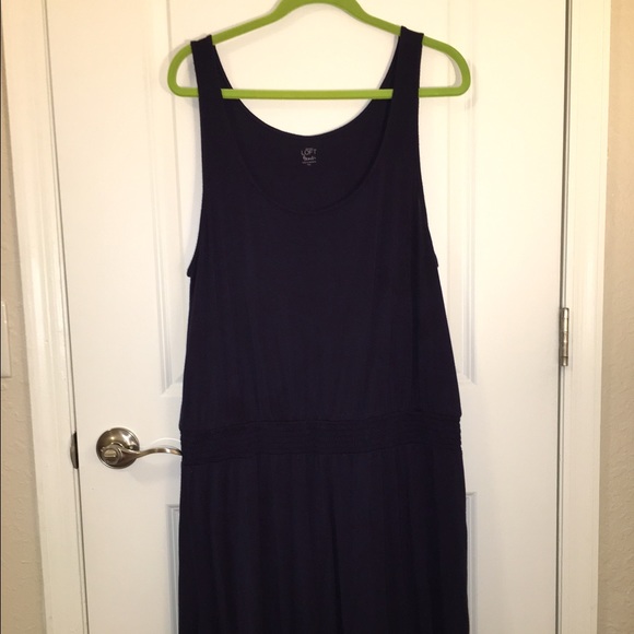 NWOT Navy Loft Maxi Dress