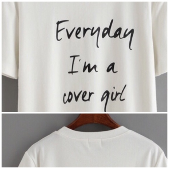 💋"COVER GIRL" T SHIRT /CROP - Picture 2 of 4