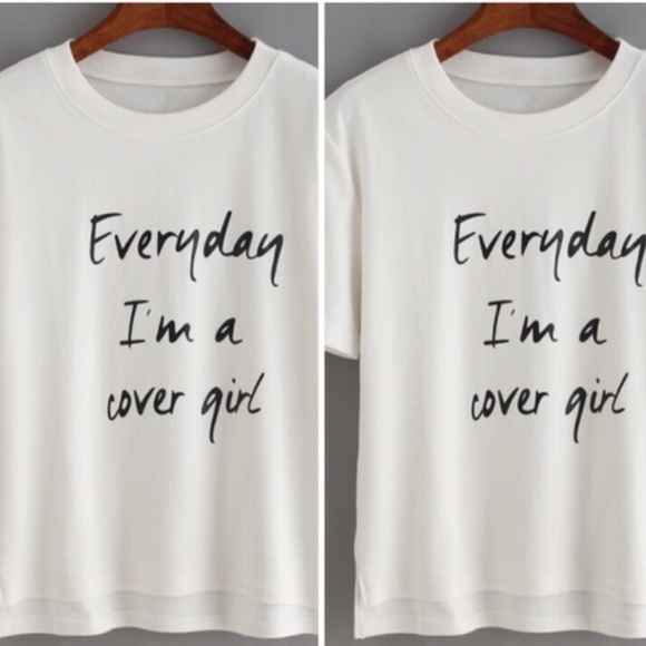 💋"COVER GIRL" T SHIRT /CROP - Picture 4 of 4