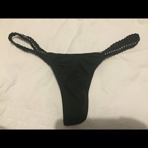 Black stripper panties with rhinestones