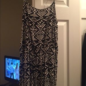 White & black romper. Size large