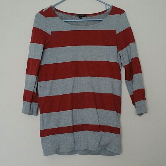 Urban Outfitters Striped Red and Gray Sweater