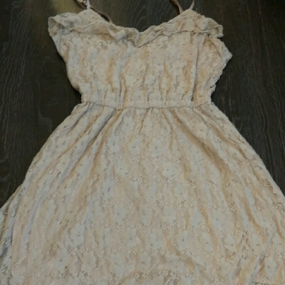 Lace beige dress