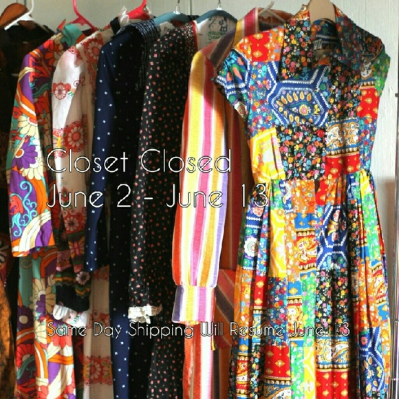 ❤🍄  Closet Closed June 2 through 13th 🍄❤