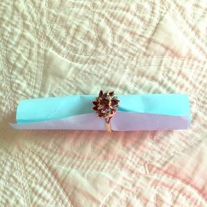 Sapphire and diamond ring. Authentic jewels