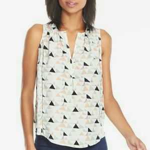 Geo Print Eyelet Shell