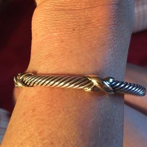 David Yurman X station cable bracelet with Gold