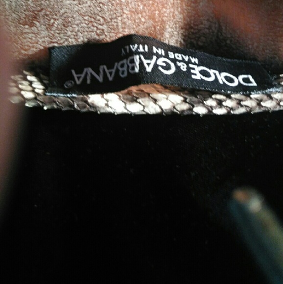 Dolce Gabbana Black Tie around the neck snakeskin - Picture 3 of 4