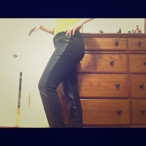 Faux Leather Stretchy Formed Fitted Leggings!