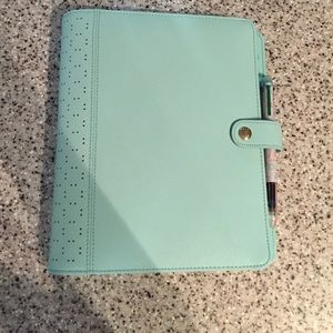 Kikki k perforated mint leather binder