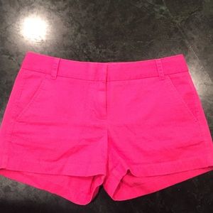 Hot Pink 3" J Crew Chino Shorts