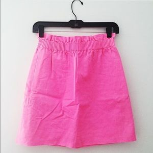 JCrew Cinch Waist Hot Pink Skirt with Pockets