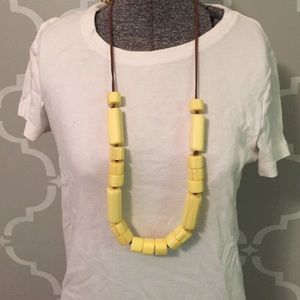 Yellow bead necklace