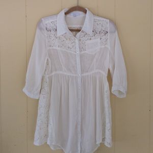 Mystree Sheer Lace Top