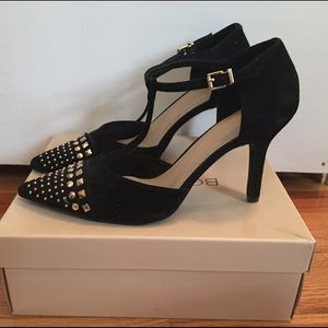NEW BCBG black suede heels!