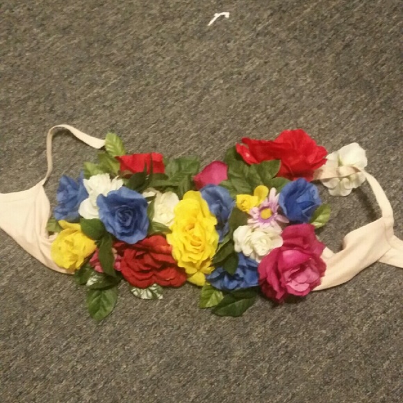 Flower power rave bra