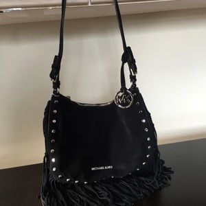 Michael Kors 'Billy' Suede Fringe Shoulder Bag