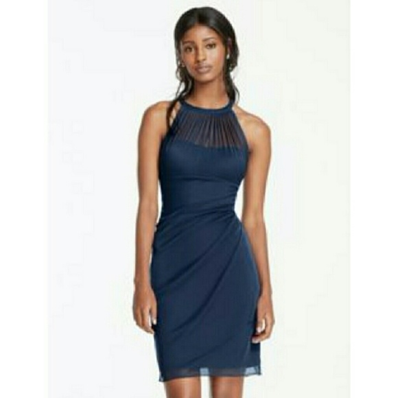 David's Bridal Marine Bridesmaid Dress