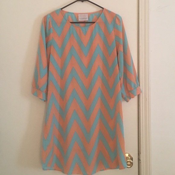 Chevron pattern dress