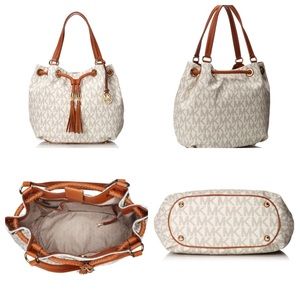 MichaelKors LG jetset item gathered tote vanilla