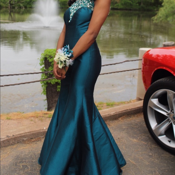 Mac Duggal Prom Dress ! Color "peacock"