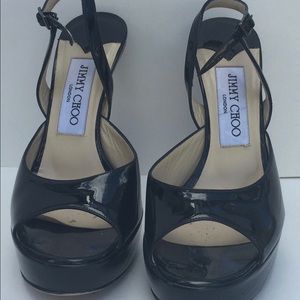 Jimmy Choo Black Patent Leather Stiletto 36 SEXY