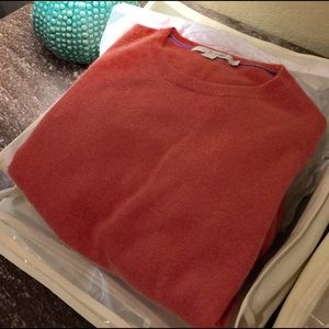 NWOT Boden Cashmere Orange Sweater