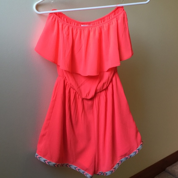 Bright pink romper from Charlotte Russe