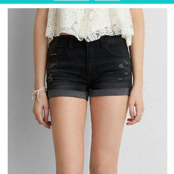 Black Hi-Rise Shorts