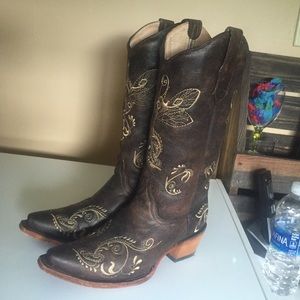 Circle G dragonfly cowgirl boots